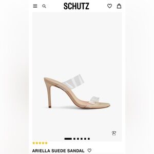 SCHUTZ Ariella Clear and Tan Heels Excellent condition- wore one time